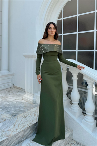 Göğüs Taş İşleme Madonna Yaka Abiye 1149