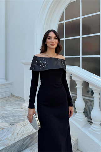 Göğüs Taş İşleme Madonna Yaka Abiye 1149