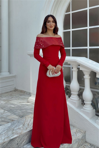 Göğüs Taş İşleme Madonna Yaka Abiye 1149