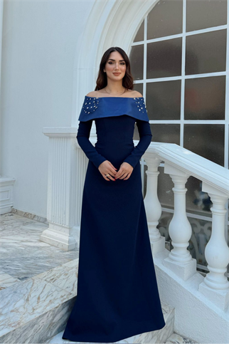 Göğüs Taş İşleme Madonna Yaka Abiye 1149