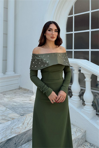 Göğüs Taş İşleme Madonna Yaka Abiye 1149