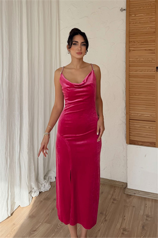 Haven Zincir Detaylı Midi Boy Elbise 9333 
