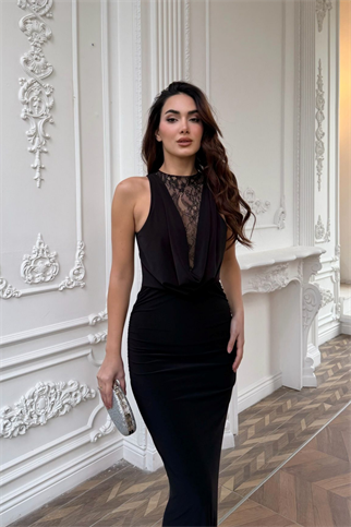 Havena Göğüs Dantel Detay Abiye 4108