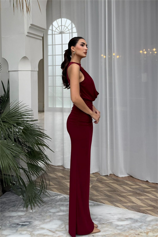 Havena Göğüs Dantel Detay Abiye 4108