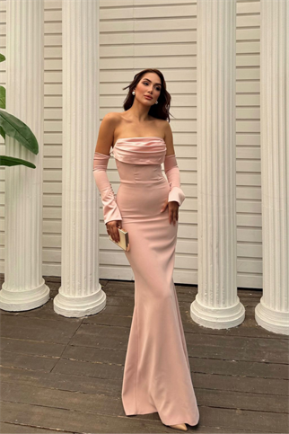 Helen Kol Detay Tasarım Abiye 45616 PUDRA