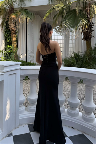 Ayda Straplez Taş İşlemeli Abiye 1059