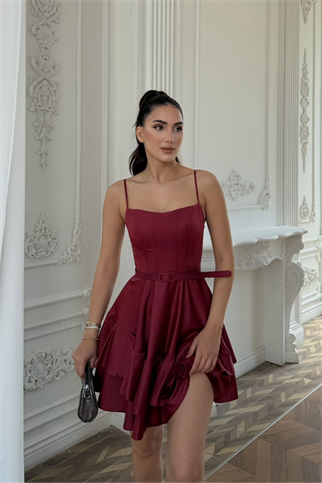 İlgi Kemer Detay Mini Askılı Elbise 2004