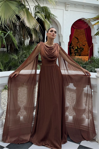 İlya Degaje Yaka Kol Detaylı Abiye 1154