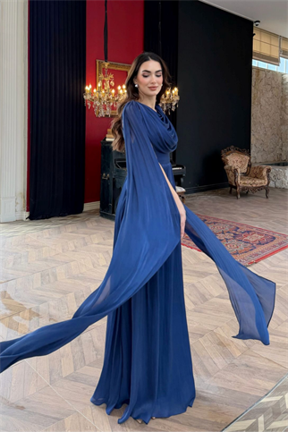 İlya Degaje Yaka Kol Detaylı Abiye 1154