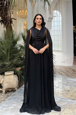 İlya Degaje Yaka Kol Detaylı Abiye 1154