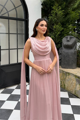 İlya Degaje Yaka Kol Detaylı Abiye 1154