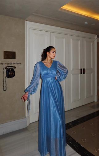 Jasira Simli Tül Abiye 583106 BEBE MAVİSİ