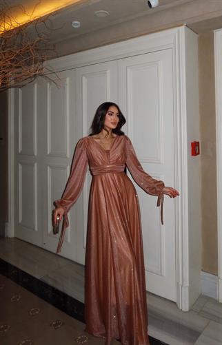 Jasira Simli Tül Abiye 583106 GOLD