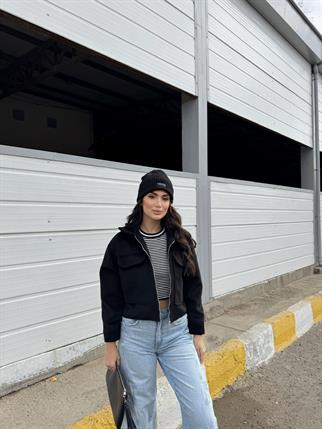 Jerry Kaşe Cep Detay Ceket 3585 SİYAH