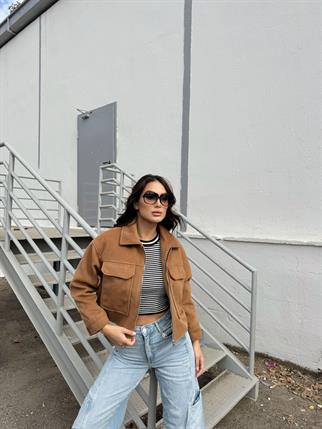 Jerry Kaşe Cep Detay Ceket 3585 TABA