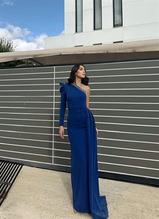 Keith Tek Kol Simli Abiye 583038 SAKS MAVİSİ