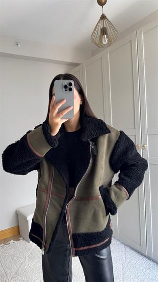 Kevin Oversize Tasarım Kaban 50024 HAKİ