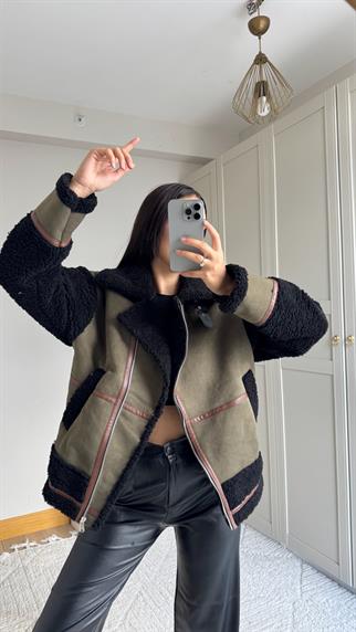 Kevin Oversize Tasarım Kaban 50024 HAKİ