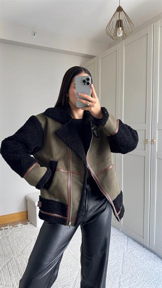 Kevin Oversize Tasarım Kaban 50024 HAKİ