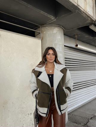 Kevin Oversize Tasarım Kaban 50024 HAKİ