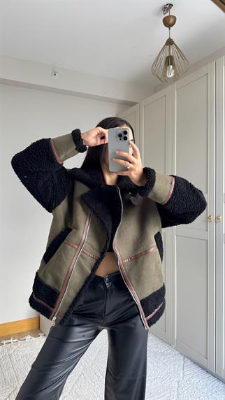 Kevin Oversize Tasarım Kaban 50024 HAKİ