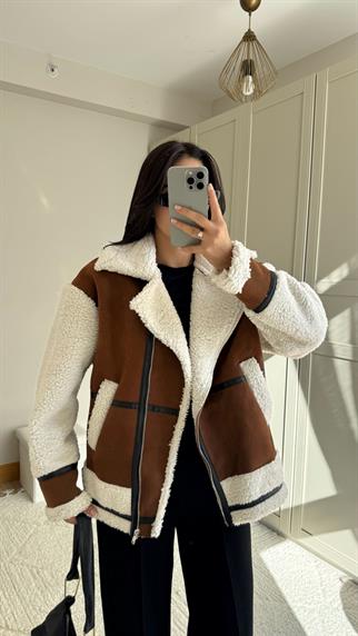 Kevin Oversize Tasarım Kaban 50024 KAHVERENGİ