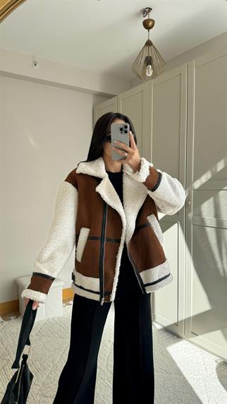 Kevin Oversize Tasarım Kaban 50024 KAHVERENGİ