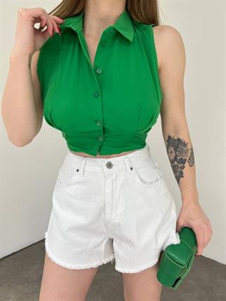 Kolsuz Koton Gömlek 10396 YEŞİL