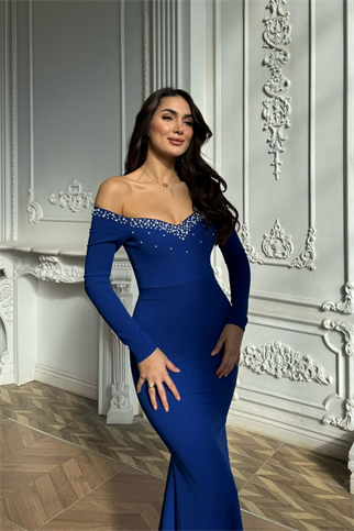 Layana Madonna Yaka Abiye 583101 SAKS MAVİSİ