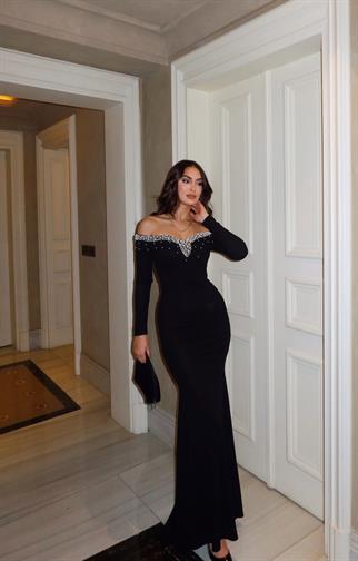 Layana Madonna Yaka Abiye 583101 SİYAH