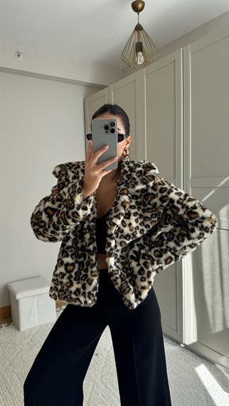 Lena Leopar Desenli Kürk Kaban 3458 LEOPAR