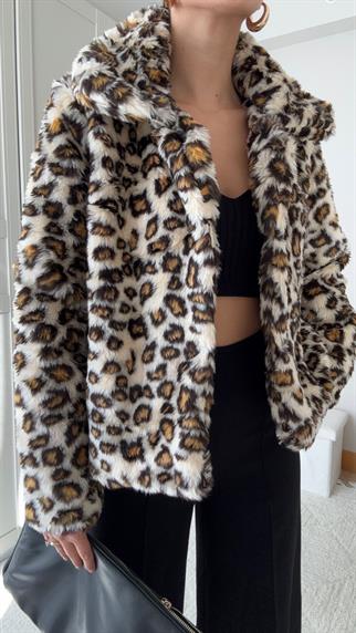 Lena Leopar Desenli Kürk Kaban 3458 LEOPAR