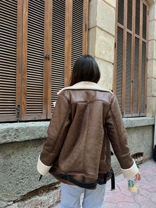 Linda Tasarım İçi Kürklü Kaban 10028 ACI KAHVE