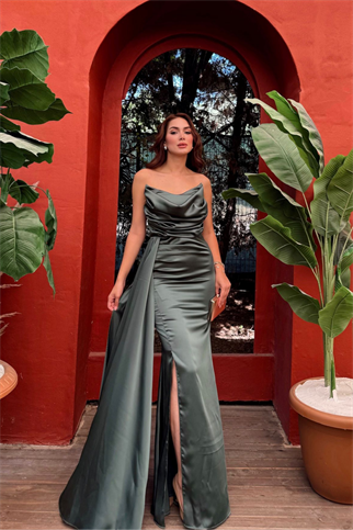 Lucas Straplez Degaje Yaka Abiye 7209 HAKİ