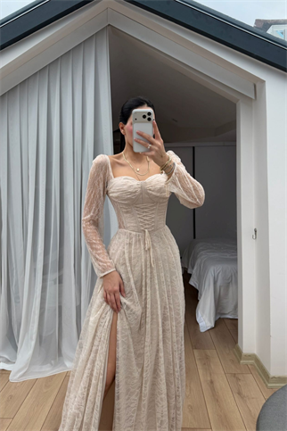 Marlo Güpür Bağlama Detay Abiye 1203