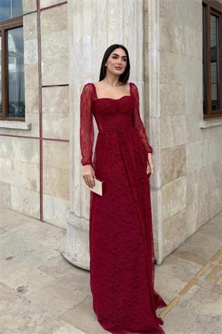 Marlo Güpür Bağlama Detay Abiye 1203