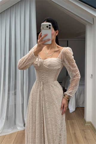 Marlo Güpür Bağlama Detay Abiye 1203