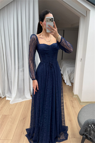 Marlo Güpür Bağlama Detay Abiye 1203