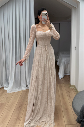 Marlo Güpür Bağlama Detay Abiye 1203