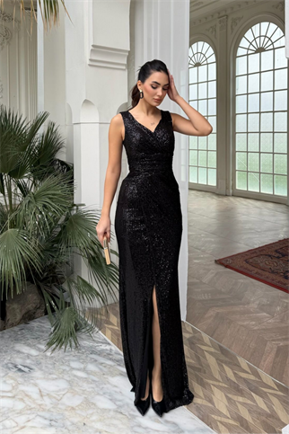 Merry V Yaka Payetli Abiye 1072