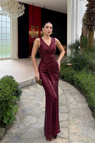 Merry V Yaka Payetli Abiye 1072