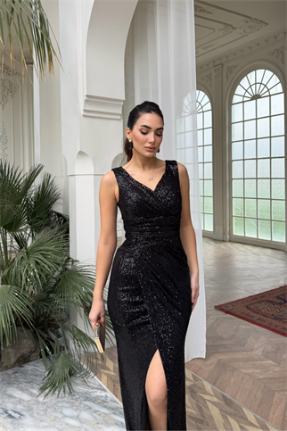 Merry V Yaka Payetli Abiye 1072