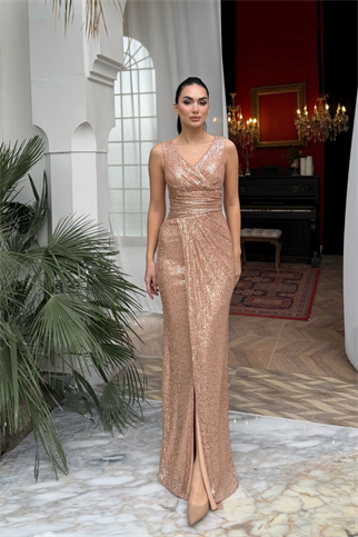 Merry V Yaka Payetli Abiye 1072