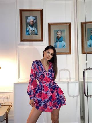 Napoli Desenli Elbise 1785 KARIŞIK