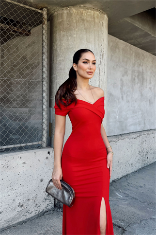 Merie Carmen Yaka Balık Abiye 582904