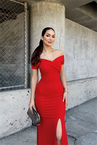 Merie Carmen Yaka Balık Abiye 582904