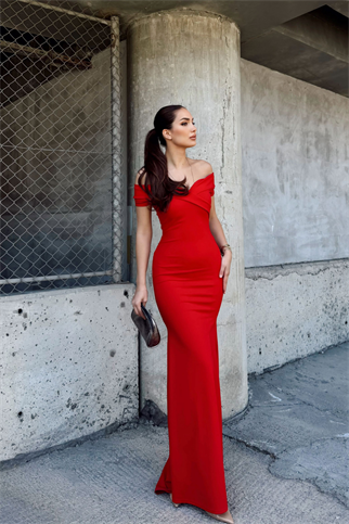 Merie Carmen Yaka Balık Abiye 582904