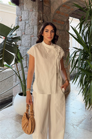 Nisan Poplin Balon Pantolon Takım 1550