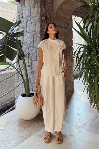 Nisan Poplin Balon Pantolon Takım 1550