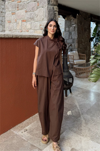 Nisan Poplin Balon Pantolon Takım 1550